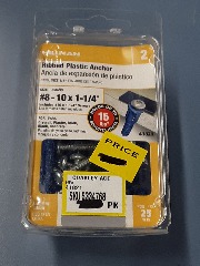 #8 - 10 x 1 1\/4 Ribbed Plastic Anchor