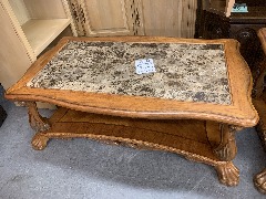 Wood marble coffee table