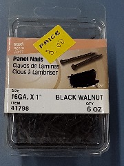 16 GA. X 1 Black Walnut Panel Nails