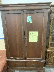 Tall 2 door ent center with electric outlet