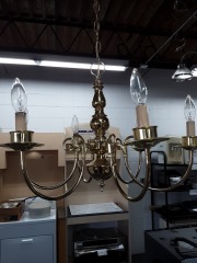 Brass Chandlier w\/Candle Lights