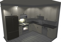 3D Kitchen Cabinet Design $150 (in home measurement included)