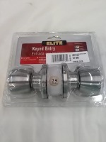 Lockset Keyed Entry satin Nickel finish