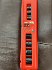 Craftsman 9pc 3\/8\u201d 6pt Impact Socket Set