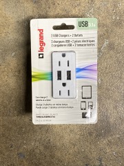 Legrand 2 USB Chargers + 2 Outlets