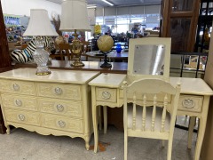 Two Piece Bedroom Dresser and Desk