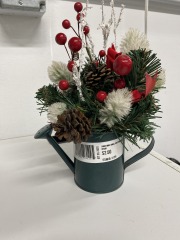 Christmas Small Watering Can Decor