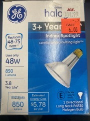 GE 48W Halogen Indoor Spotlight Lightbulb